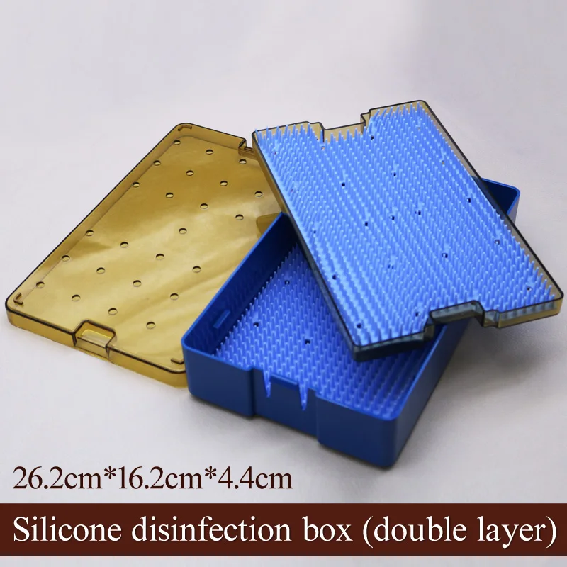 double layer Силикагелевая коробка для стерилизации двухслойная силикагелевая коробка для стерилизации устойчива к высокой температуре и высокому давлению - Цвет: double layer