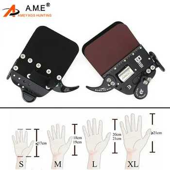 

1PC Decut Archery Black Finger Guard Protection Adjustable Left /Right Hand Finger Tab Finger Protector Hunting Accessories