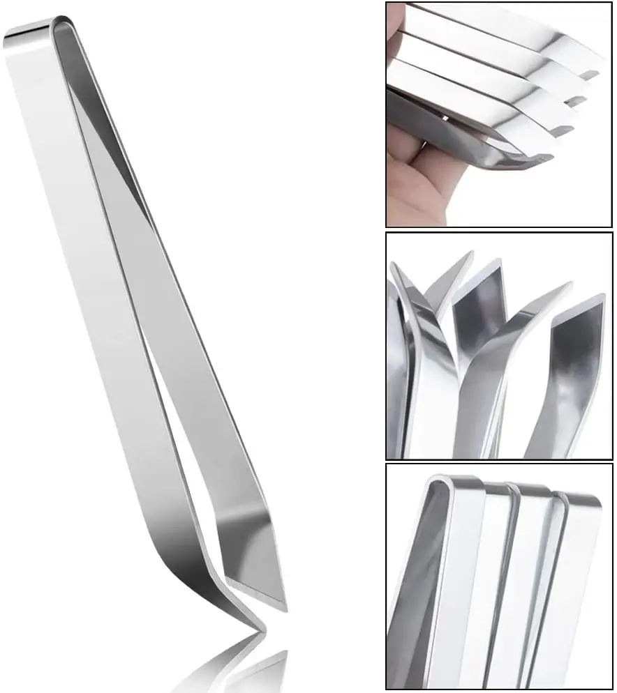 Stainless Steel Fish Bone Tweezers Pincer Clip Puller Remover Tongs Fish Bone Plucking Clamp Kitchen Gadgets Tools Fish Bone Tweezers