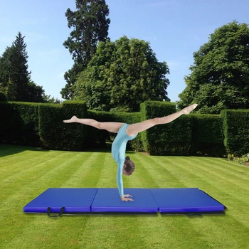 

Home Threefold Gymnastic Yoga Mat With Hand Clasps Pilates Non-slip fitness Folding Yoga Mat Bodybuilding Shaping Exercise Mats