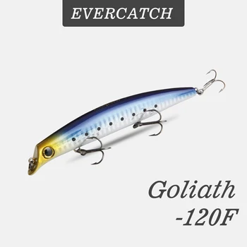 

Evercatch goliath 120mm/13.8g floating minnow topwater rattlin wobbler chatter jerkbait fishing lure for bass pike perch catfish