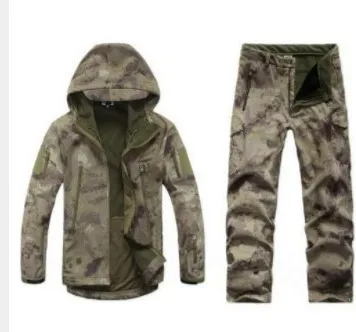 SJ-Maurie 1 комплект, зимний охотничий костюм, военный армейский мягкий чехол, флисовые куртки+ штаны для тактических походов, охотничья одежда - Цвет: 4