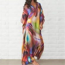 Kaftan praia de secagem rápida cobrir pareos de playa mujer 2020 beach wear oversize bikini cobrir robe plage praia túnica q831(China)