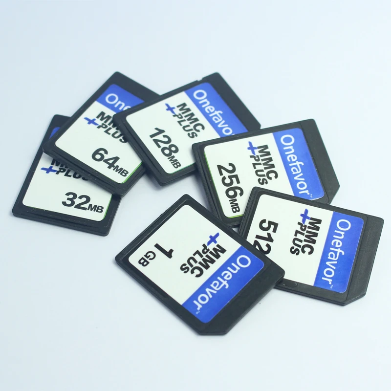 Onefavor 13 핀 멀티미디어 카드 32MB 64MB 128MB 256MB 512MB 1GB 2GB 4GB MMC 플러스 메모리 카드(기존 카메라용)