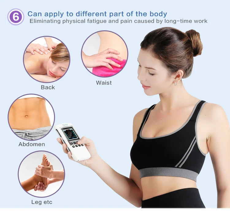 biofeedback обезболивающий блок с низкой и средней частотой с красочным экраном, голос, многофункциональный, 10 режимов