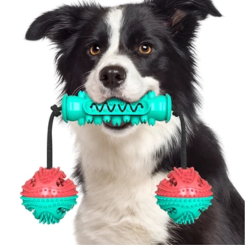 

Free shipping pet dog dumbbells toothbrush for dogs chew toys clareamento toothbrush teether tpr mascotas products accessories