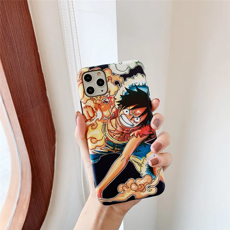 One Piece Luffy Cartoon Sauron phone cover for iphone 6 6s 7 8 plus 11 Pro X XS Max Xr Anime Painted TPU Soft Silicone Cover