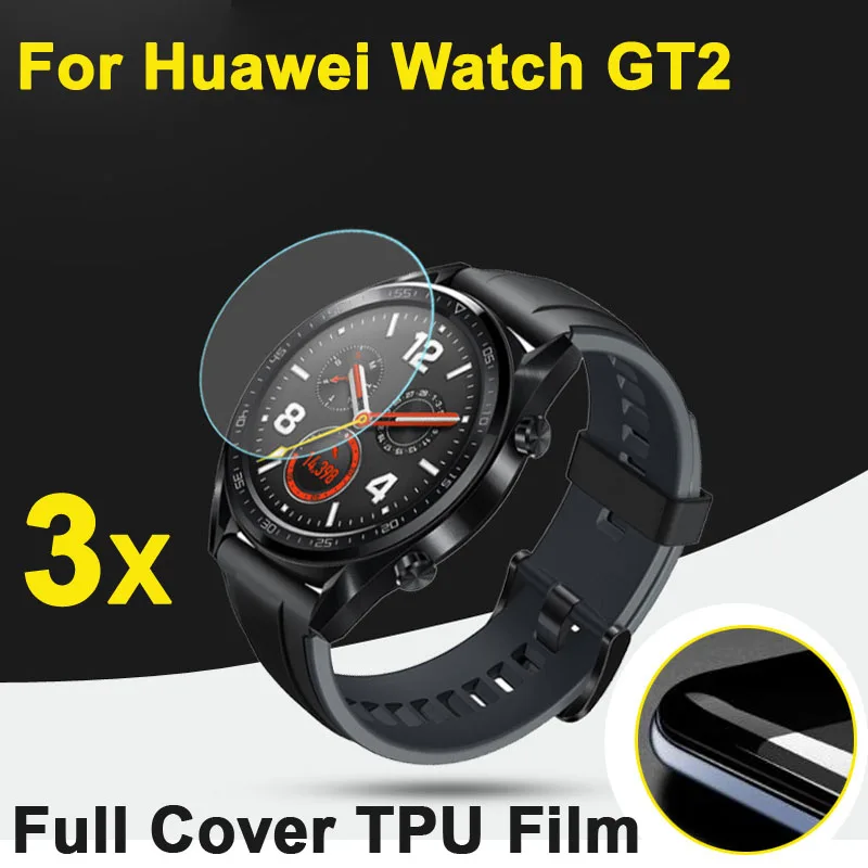 3 шт./лот полное покрытие мягкая защитная пленка из ТПУ против царапин для Huawei Watch
