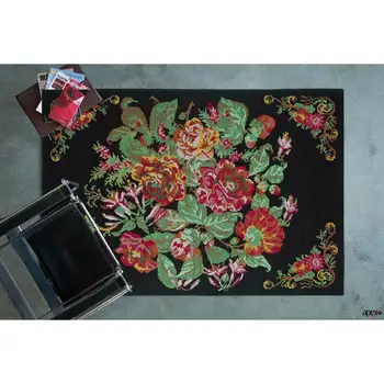 

Apex Ibiza 3 'x 10' Chenille Black Runner Rug