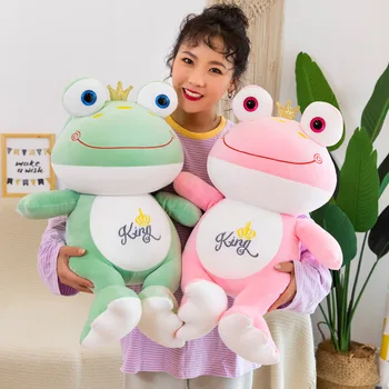 

Cartoon Crown Frog Plush Toy Stuffed Cute Fat Frog Doll Toys Plush Pillow Cushion Children Toy Girls Ragdoll Gift