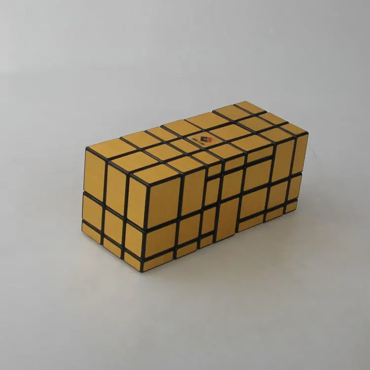 

[Stack-up 3 Mirror Rubik's Cube Black Background Gold Adhesive Paper] 3 One-piece Mirror Cube Shaped