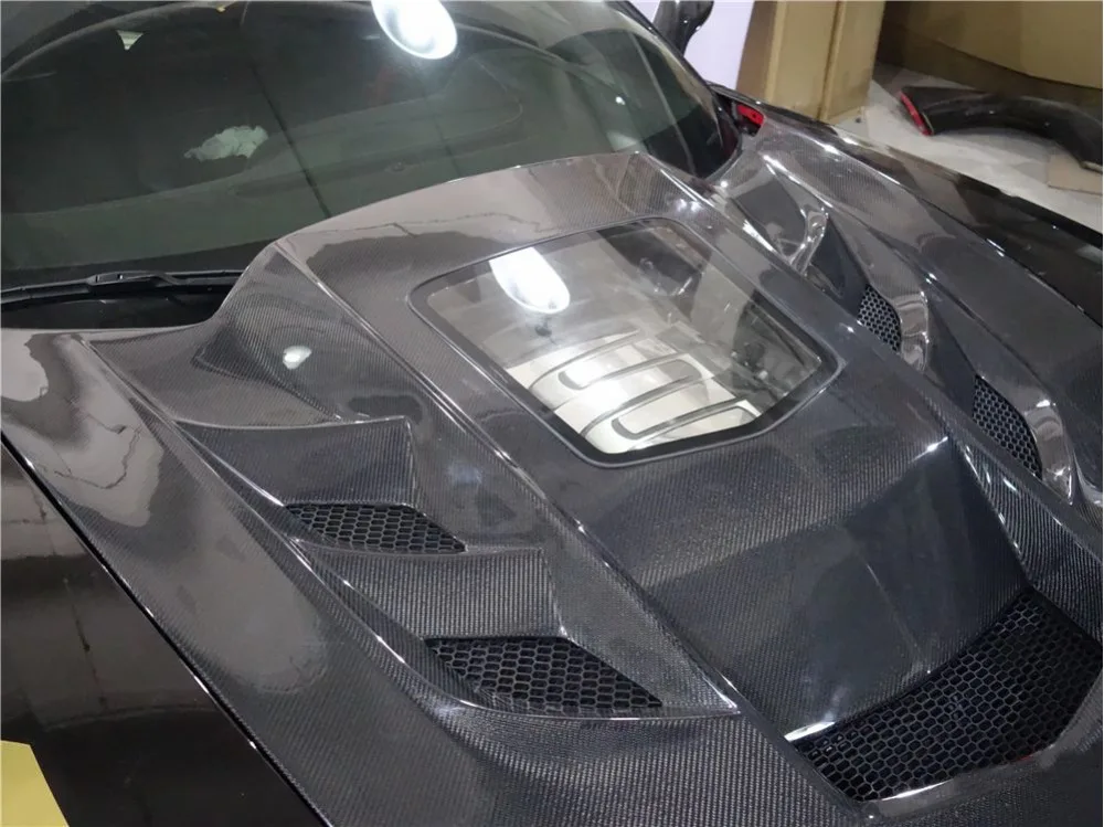 Центральная капот из углеродного волокна подходит для- Corvette C7 задняя губная оболочка