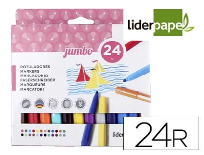 Marker led jumbo Box 24 colors | Канцтовары для офиса и дома