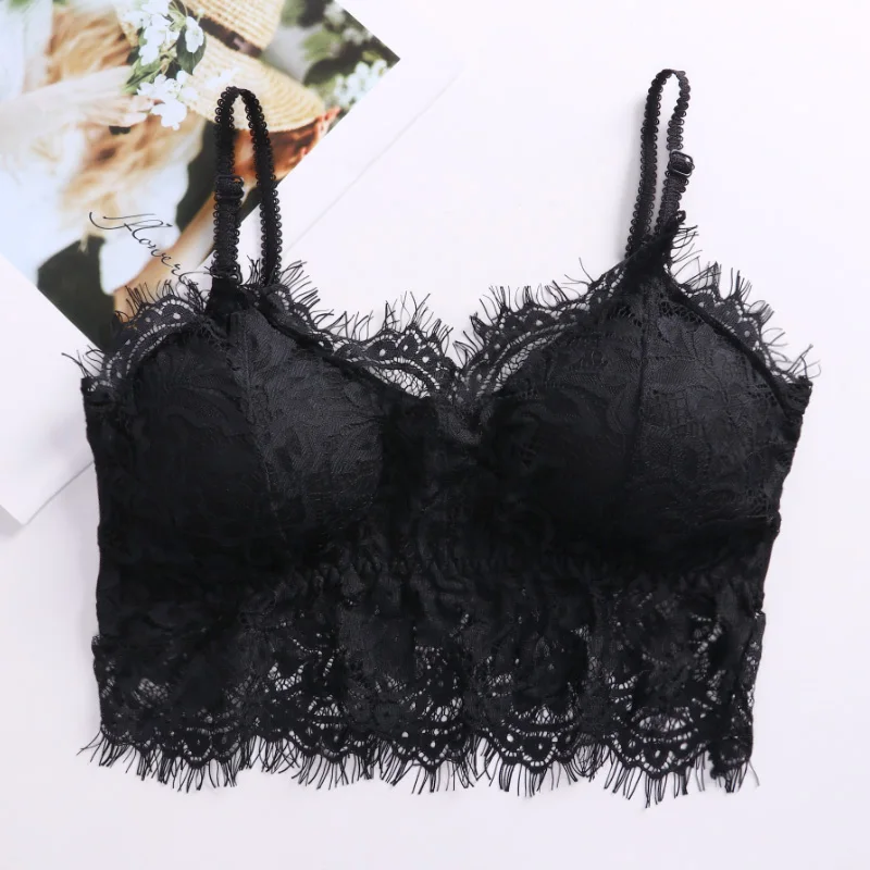 Style 2 Стильные сексуальные женские кружевные топы без рукавов с цветочным узором, топы без косточек, бюстгальтер без косточек - Цвет: Style 2