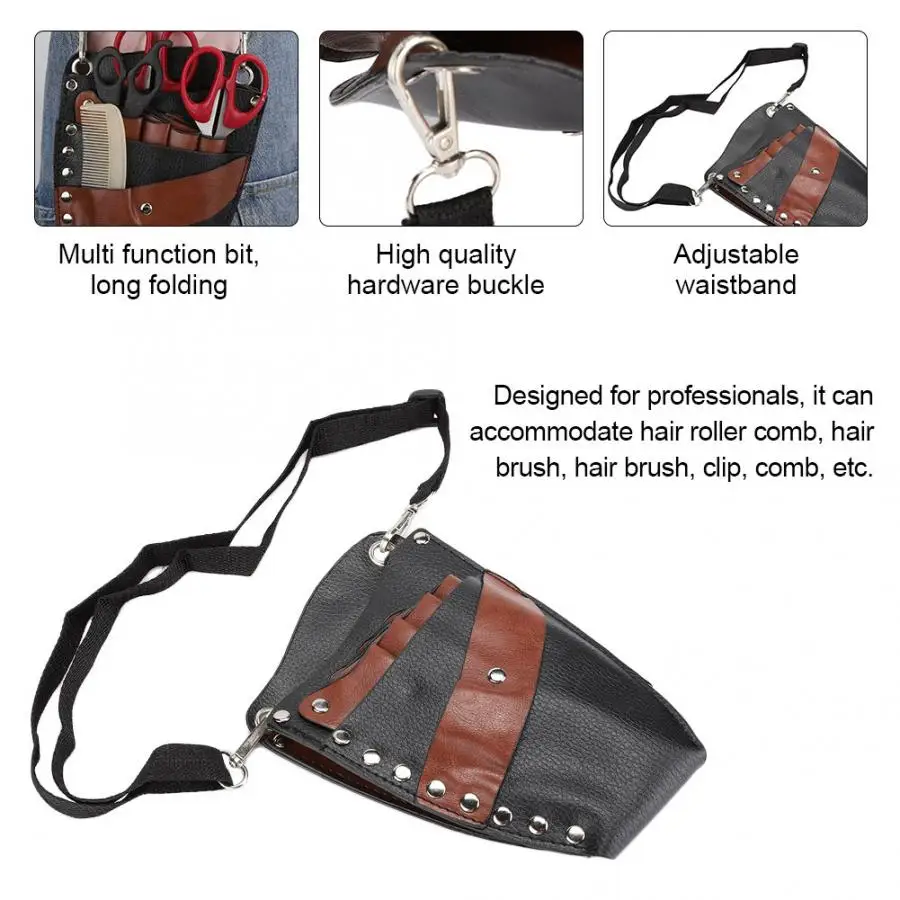 Hairdressing Supplies Professional Portable Scissors Waist Bag Hair Clip Comb Hairdressing Tool Storage Bag Curly Hair