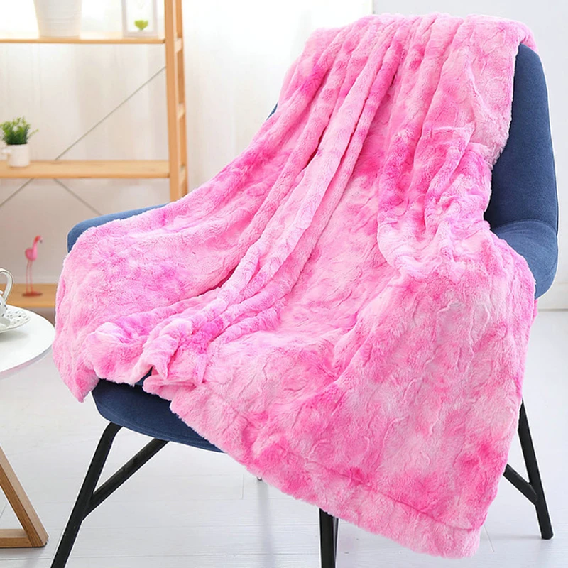 AAG Plush Crystal Fleece Baby Blanket Faux Fur Solid Color Newborns Blanket For Child Adult Blankets Quilt Bedding Accessories