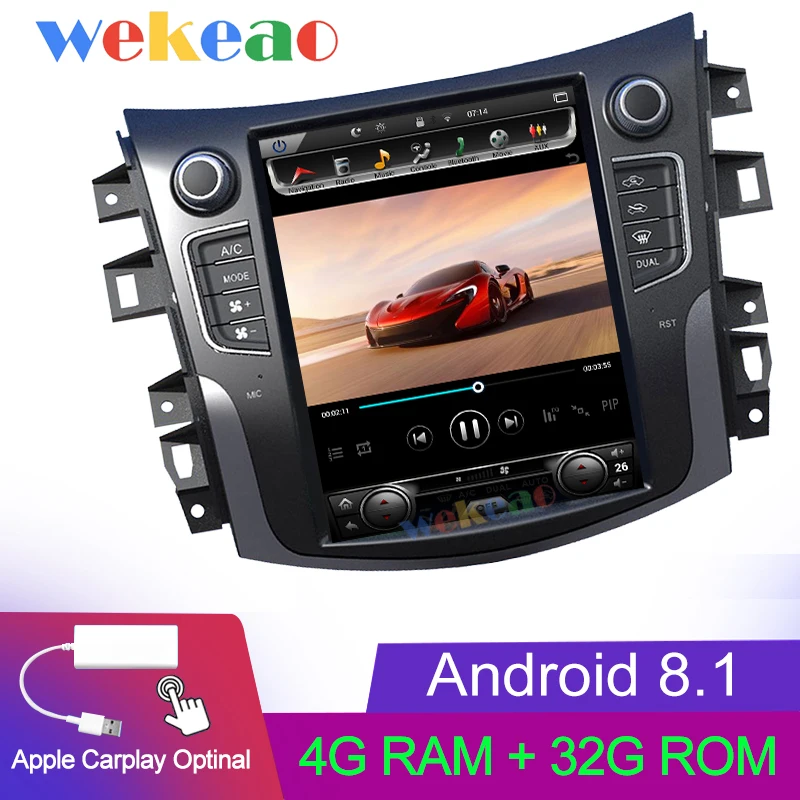 Android Car Radio Wekeao вертикальный экран Tesla стиль 10,4 ''Android 8,1 автомобильный Радио gps навигация для Nissan Navara NP300 DVD Автомобильный плеер - Цвет: Android Car Radio