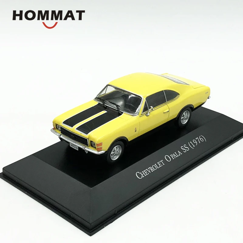 HOMMAT 1/43 Chevrolet Opala SS 1976 модель автомобиля сплав 1:43 винтажная литая под давлением игрушечная машинка модели автомобилей игрушки для детей с коробкой - Цвет: Yellow