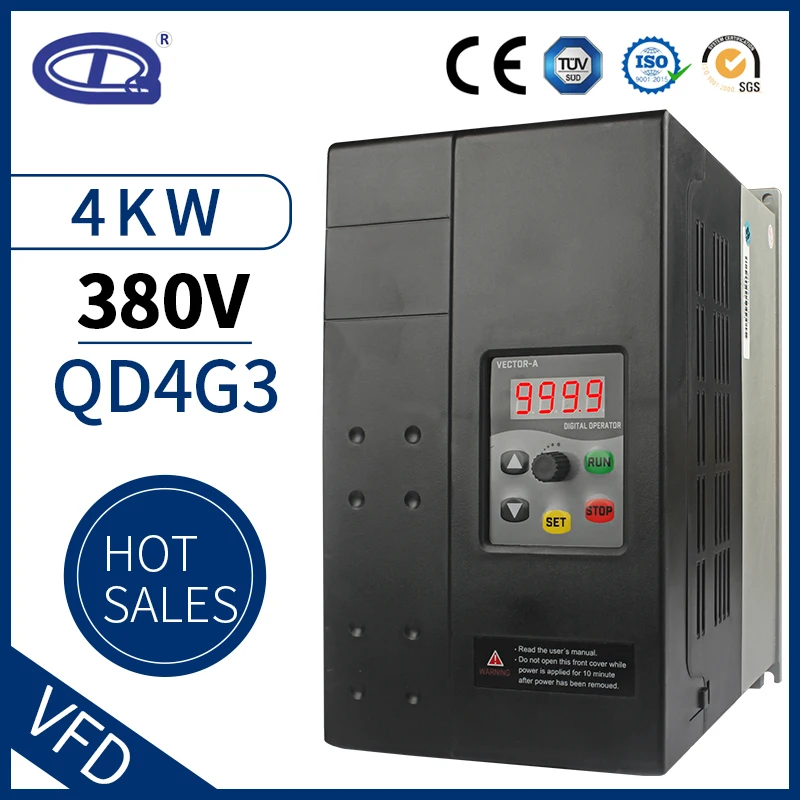 

QD350 3 phase speed controller 380v 4kw Mini VFD Variable Frequency Drive Converter for Motor Speed Control Frequency Inverter
