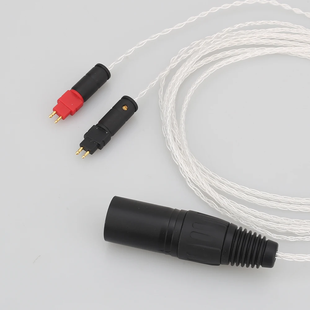 8Cores OCC Silver Plated Headphone Upgraded Cable BALANCED XLR Cable for HD650 HD600 HD660s HD6XX UP OCC Silver Plated