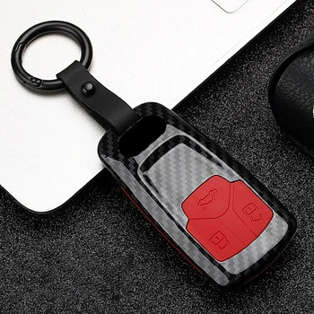 

Nuevo ABS + gel de sílice de fibra de carbono funda para llave de coche para Audi Q3 Q5 Sline A3 A5 A6 C5 A4 B6 B7 B8 TT 80 S6 C