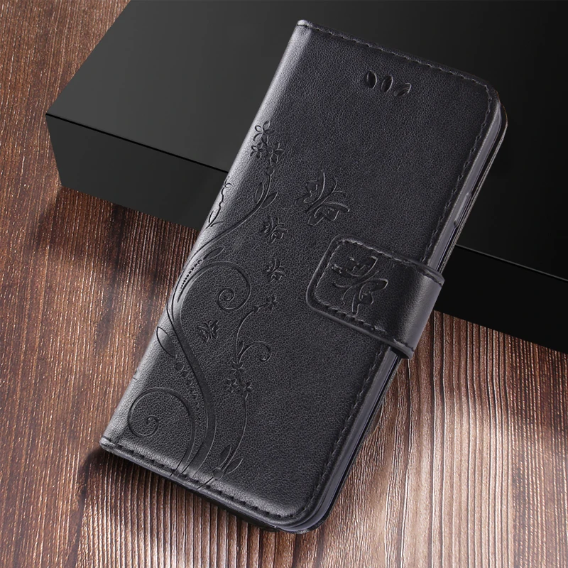 Кожаный чехол-книжка с бумажником для huawei Y6 Y7 Prime Y9 Honor 10i 10 20 Pro Lite 8C 8X 8A 7S 7C 7A чехол-подставка внутри из мягкого ТПУ - Цвет: Black