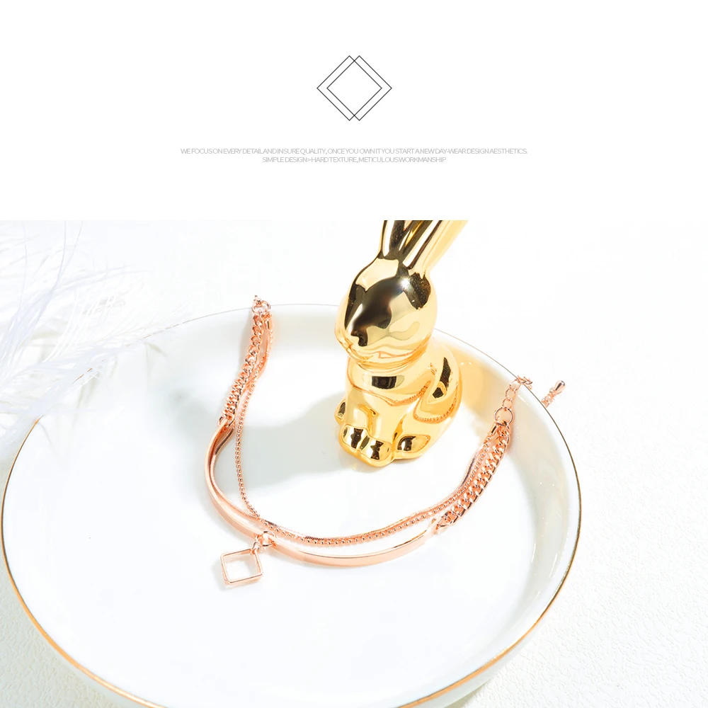 

TF-20 Simple Link Chain Charm Bracelet Set for Women Geometric Hexagon Square Heart Statement Bracelets for Women