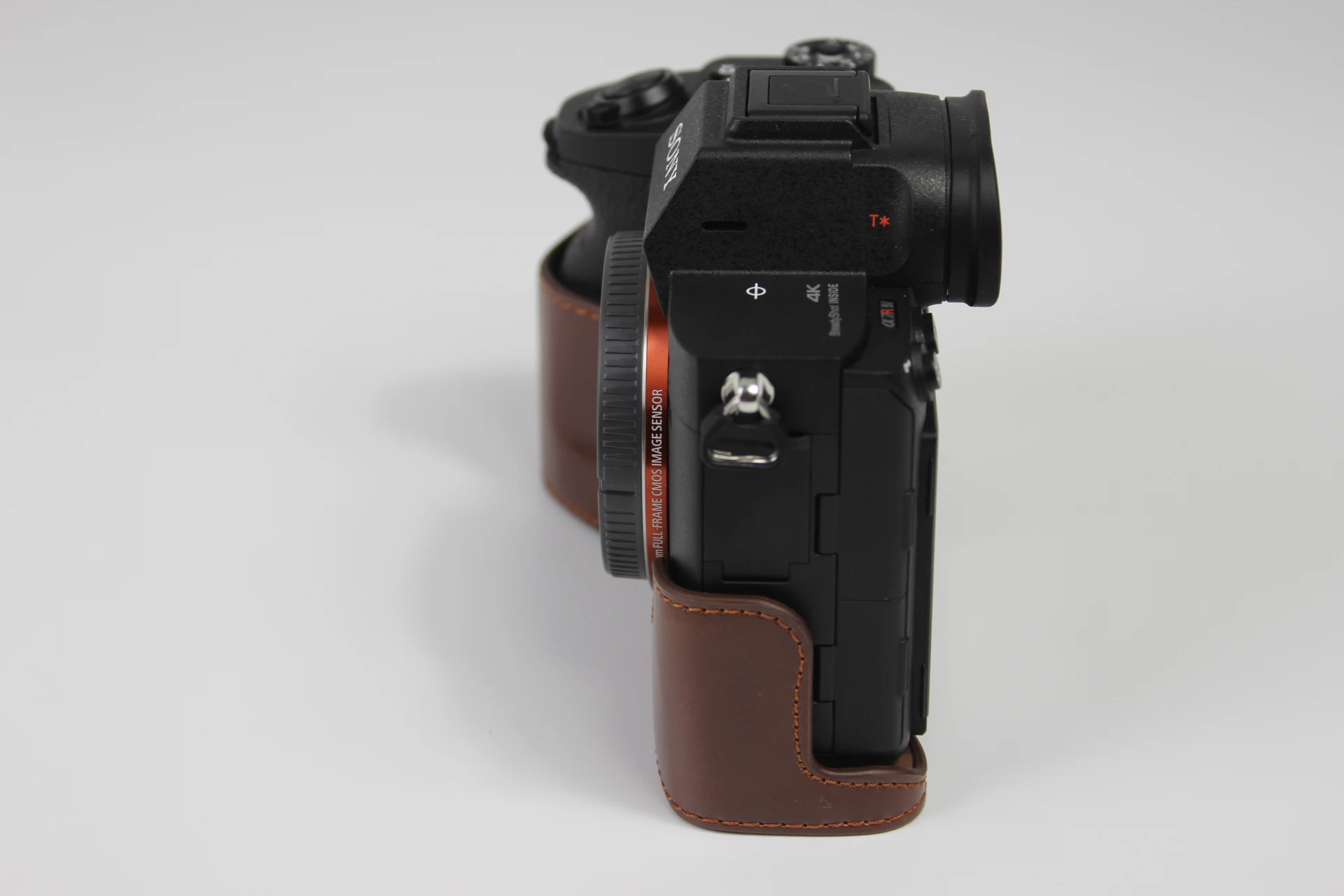 PU кожаный чехол для камеры для sony A7R4 A7RIV A7Rm4 A7R IV портативный половина тела набор оболочки с батарейным отсеком