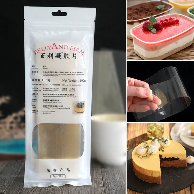 10 To 200pcs Gelatine Tablets Gelatin Cake Raw Material Jelly Mousse