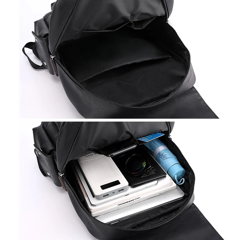 Color : C QIAOLI Korean Version of Large Capacity Backpack Soft PU Leather Waterprof Wearable Men's Laptop Backpack Fashion Mens Bag Color : C QIAOLI Korean Version of Large Capacity Backpack Soft PU Leather Waterprof Wearable Men's Laptop Backpack Fashion Mens Bag