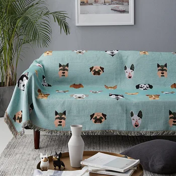 

Cartoon Dog Pattern Blanket Cute Throw Blanket Towel Sofa cover protect mat Decorative Bed Decor decoracion de fiestas de viajes