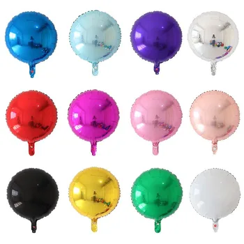 

50pcs 18inch Colorful Round Foil Balloons Inflatable Helium Air Globos Wedding Birthday Party Decoration Baby Shower Suppiles