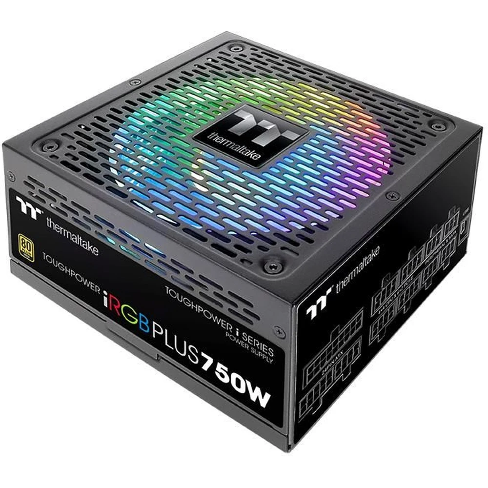 Блок питания Thermaltake ATX 750W Toughpower iRGB Plus 80+ gold(24+4+4pin) APFC 140mm fan color LED