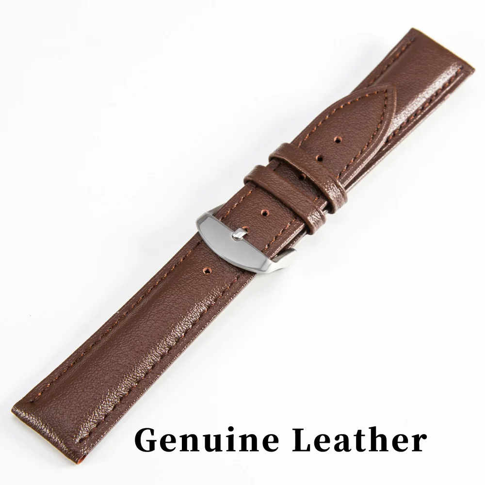 

Genuine Leather Watch Strap Brown With Rose Gold Clasp Watchband12/ 14/ 16/ 18/ 20/22/24mm For DW Daniel Wellington Watch Band