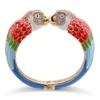 KAYMEN Hot Selling Luxury Enamel Colourfull Animal Parrot Cuff Bracelet Bangle 7 Colors for Women Girls Teens Nice Jewelry 3328 4
