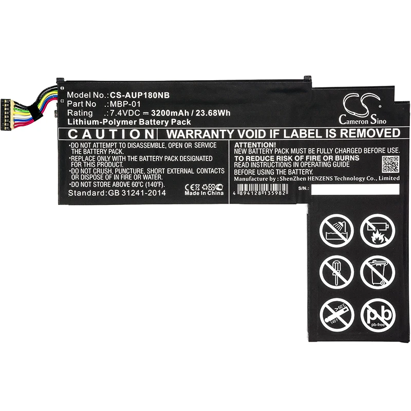 Аккумулятор Cameron Sino 3200mAh для ноутбука Asus MBP-01