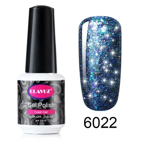 CLAVUZ, 8 мл, блестящий Звездный Гель-лак для ногтей, 30 цветов, лак для самостоятельного дизайна ногтей, советы для маникюра, базовое верхнее покрытие, полуперманентное летнее покрытие - Цвет: 6622