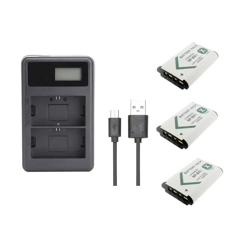 Синий NP-BX1 NPBX1 BX1 аккумулятор+ зарядное устройство для sony Cyber-shot RX1, RX100, WX300, WX350, HX300, HX50V, HDR-AS50, AS200V, CX240, PJ275 X1000V - Цвет: Синий