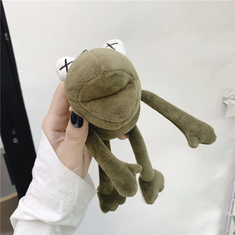 Frog Милый розовый поросенок плюшевая кукла для Apple Airpods 2 1 чехол Забавный пушистый мультфильм чехол для наушников зарядная коробка силиконовый чехол s для Airpod - Цвет: Frog