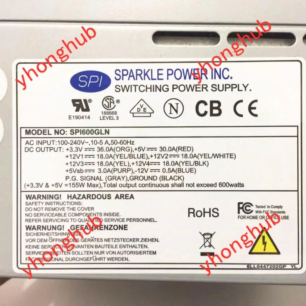 Emacro для Sparkle power SPI600GLN 9PA6000318 серверный блок питания 600 Вт блок питания для серверного компьютера