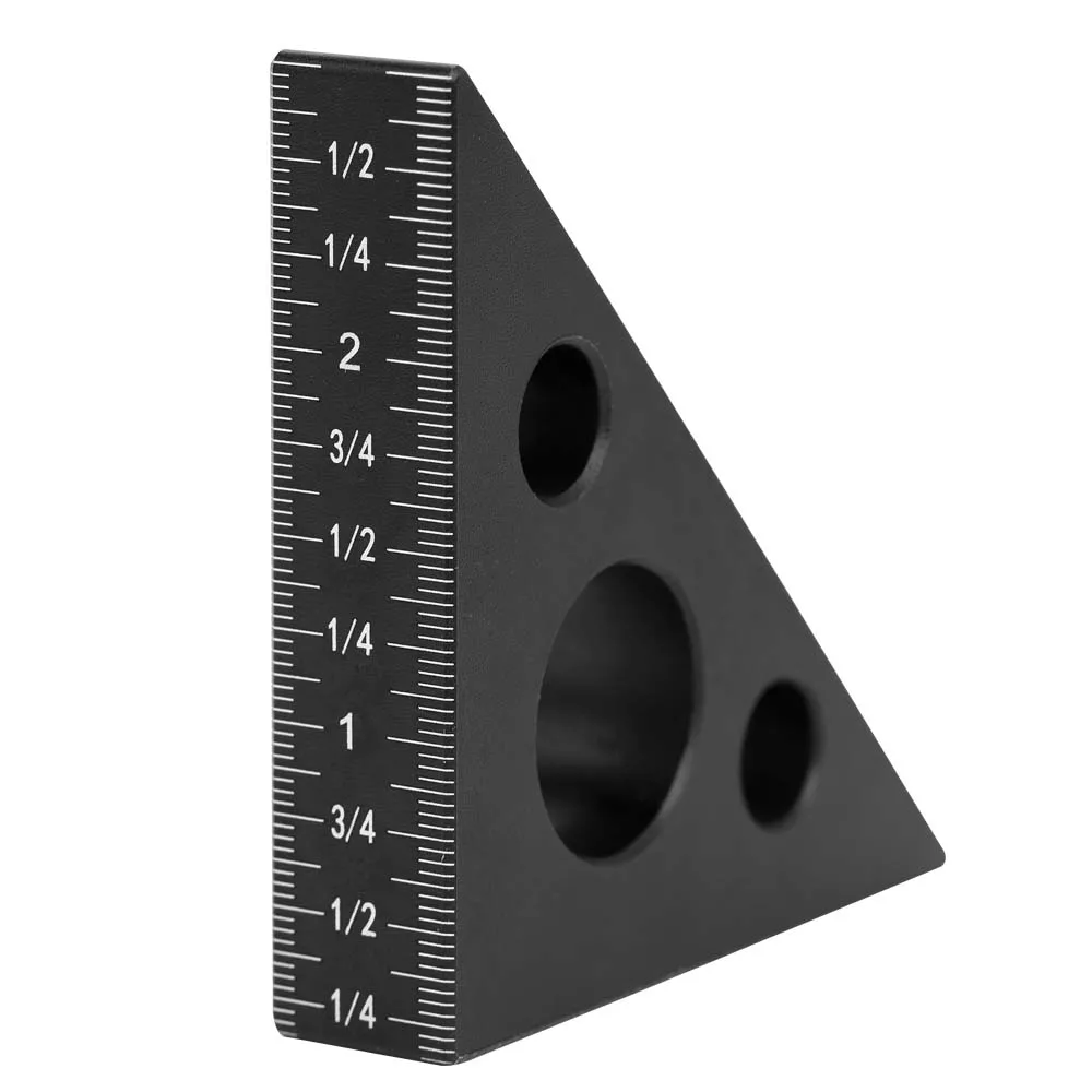 Алюминиевый сплав мини многофункциональный угломерный инструмент треугольная линейка 45 градусов прямоугольный Калибр деревообрабатывающий измерительный инструмент