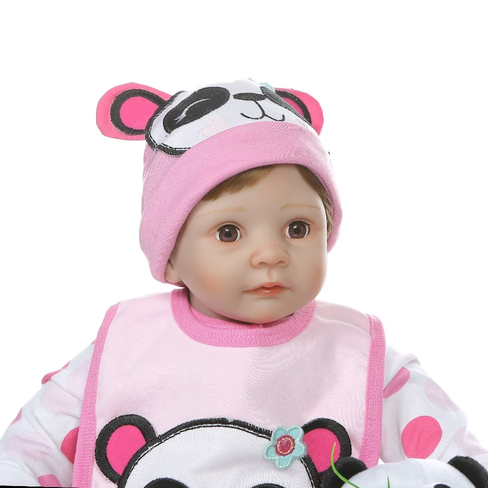 NPK 55 см мягкое тело 1/4 Кукла-младенец с реалистичной головкой и ручками reborn baby глаза для кукол мигает милая девочка подарок на день рождения