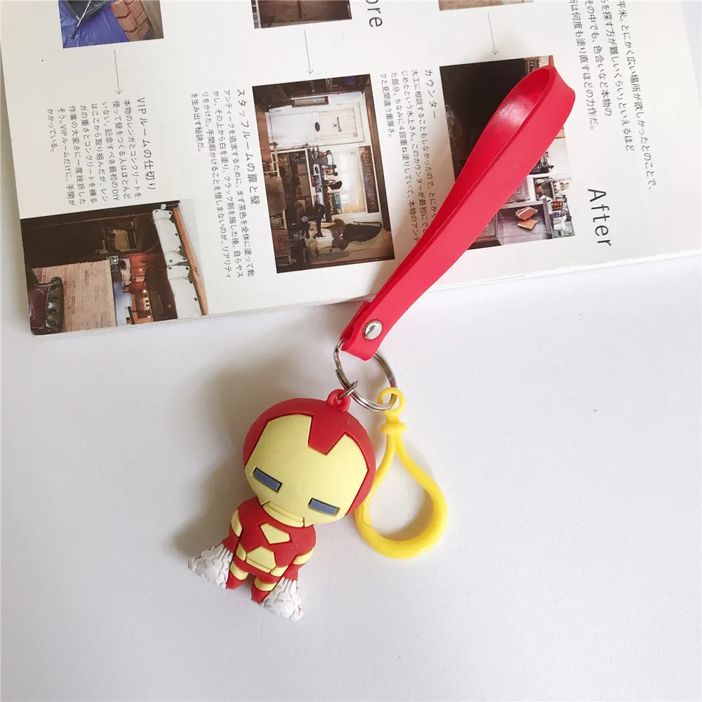 Кукла «мстители» шнурок для ключей брелок ремни силиконовые Marvel super hero DIY декоративный кулон для ключей чехол для наушников