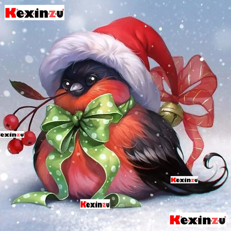4 kexinzu Full Square/Round 5D DIY Diamond Painting Cross Stitch 3D Embroidery Mosaic Diamondpainting Christmas Greeting Card Gift - Color: 4