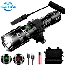 

Ultra Bright Tactical Flashlight LED Scout L2 2000lms Hunting Fishing Light USB Rechargeable Waterproof Torch 5 Modes by 1*18650