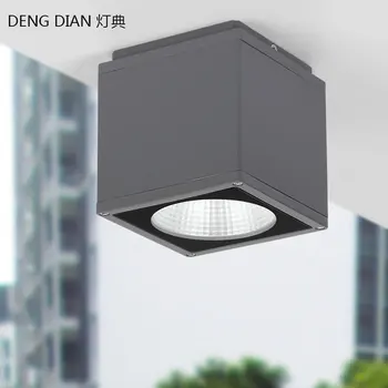 

IP65 Outdoor LED celling lights Waterproof Aluminum Spot light DownLights for balcony corridor aisle Hallway 6/8/12W Grey Cube