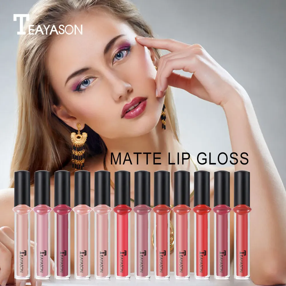 

TEAYASON Matte Lipstick Makeup Lasting Non-stick Cup Lip Glaze Eye shadow Make Up Moisturizing Lip Gloss Fashion Cosmetic TSLM1