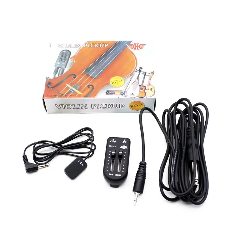 

KQ-2 Piezo Contact Guitar Violin Pickup Transducer with Audio Cable Sticker High Quality and Brand New