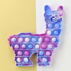 Popper Fidget – jouets sensoriels, autisme, besoins spéciaux, soulagement du Stress, jeu en Silicone, alpaga, animaux, outil de compression pour enfants et adultes 