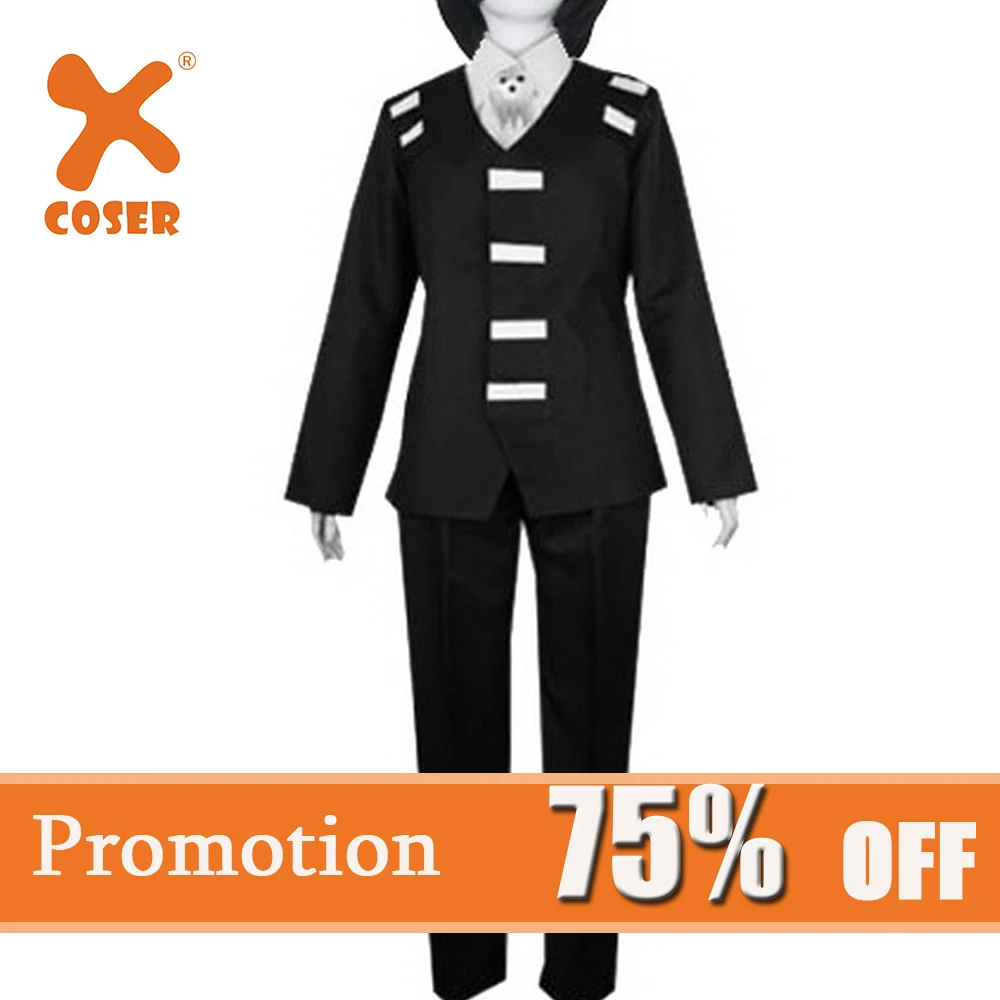 Xcoser Promotion Soul Eater Death The Kid косплей костюм черный на Хэллоуин для мальчика высокого